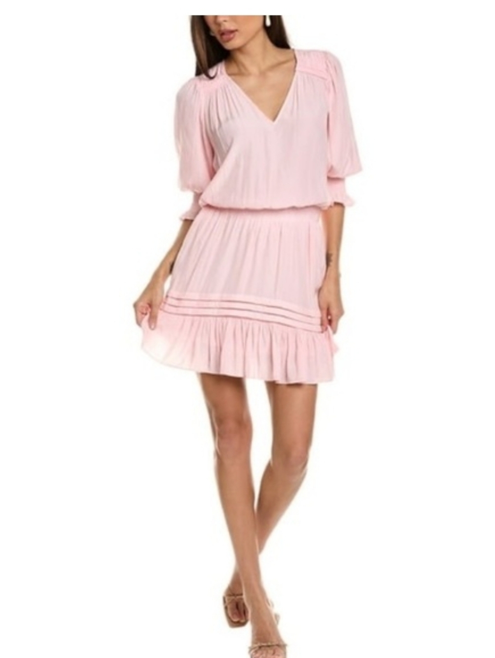 Remy Brook Barnus Puff Sleeve Mini Dress
